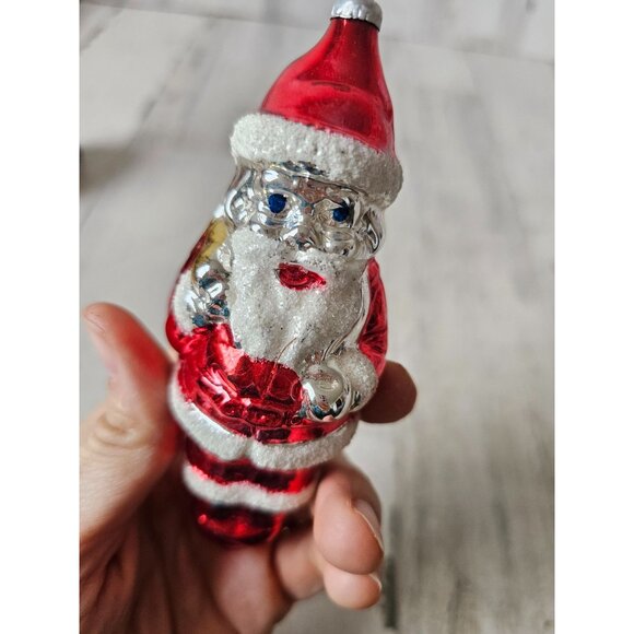 Antique West Germany Santa Mercury glass bag ornament Xmas tree - Picture 8 of 11